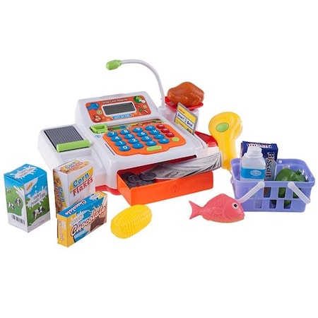Hey Play Hey Play 80-PP-FA13483 Pretend Electronic Cash Register with Real Sounds & Functions 80-PP-FA13483